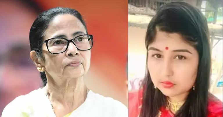 মমতা বন্দ্যোপাধ্যায় ও  তার ভাইঝি বৃষ্টি মুখার্জি